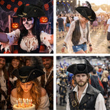Tricorn Pirate Hat with feather