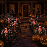 Solar Halloween Outdoor Skull Stake Lights, 8 Modes Remote