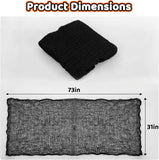 PARTY TELLER 6-Pack Black Creepy Cloth, Halloween Gauze Spider Web Decor