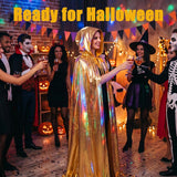 Halloween Gold Hooded Costume Cloak