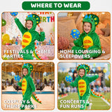 Kids Dinosaur Costume for Girls & Boys - 3D Hooded Animal Jumpsuit Costume for Halloween Party