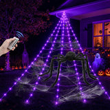 250 LED Halloween Lighted Giant Spider Web Decoration Outdoor
