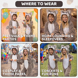 Kids Squirrel Costume for Girls & Boys - 3D Hooded Animal Jumpsuit for Halloween Party