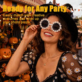 Hippie Glasses for Women, Flower Frame Costume Accessory