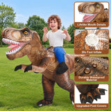 Inflatable T-Rex Costume for Kids, Funny Blow Up Ride-on Dino