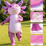 Inflatable Axolotl Costume for Adults Funny Blow Up Party Suit
