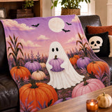 Ghost Blanket, Cute Pastel Halloween Blanket