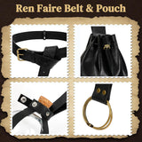Pirate Belt Set for Adults with Pouch and Bottle Holder