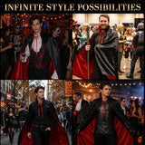 Black Halloween Vampire Costume Cape for Women Men