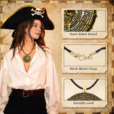 Pirate Coin Necklace Halloween Costume Accessory for Adults