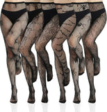 6 Pairs Fishnet Tights for Women, Halloween Costume Accessory